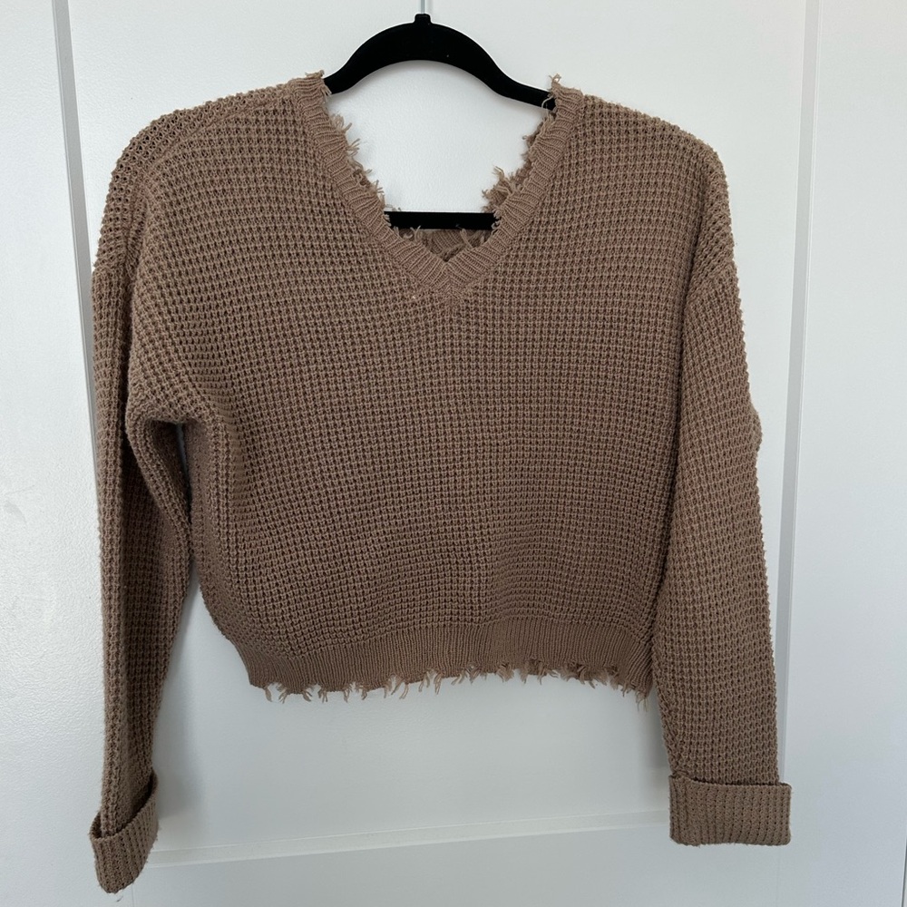 Moon & Madison Brown/Tan Sweater - Size XS